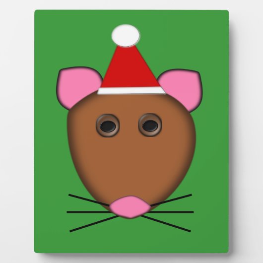 Frohe Weihnachtsmäuse Plaque Fotoplatte (Vorderseite)