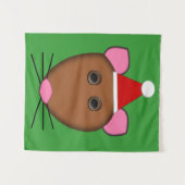 Frohe Weihnachtsmäuse Wandteppich (Vorderseite (Horizontal))
