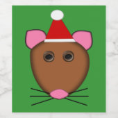 Frohe Weihnachtsmäuse Wein Flaschen Etiketten (Einzelnes Label)