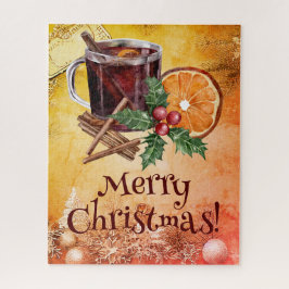 Frohe Weihnachtsmeisterschaft Orange Holly Berry C Puzzle