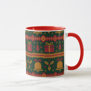 Frohe Weihnachtsmesse Isle Knitting Pattern Red Tasse