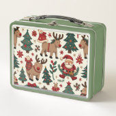 Frohe Weihnachtsmetalle Metall Brotdose (Vorderseite)