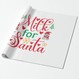 Frohe Weihnachtsmilch für den Weihnachtsmann Geschenkpapier