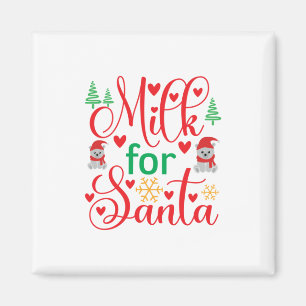 Frohe Weihnachtsmilch für den Weihnachtsmann Magnet