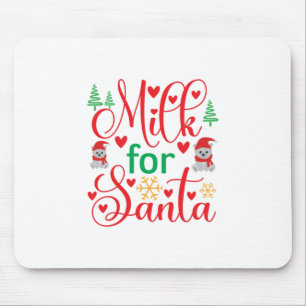 Frohe Weihnachtsmilch für den Weihnachtsmann Mousepad
