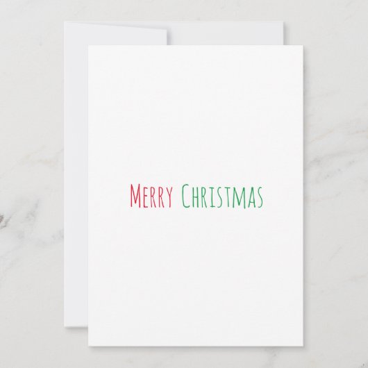 Frohe Weihnachtsminimalistische einfache Weihnacht Feiertagskarte (Vorderseite)