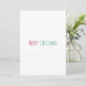 Frohe Weihnachtsminimalistische einfache Weihnacht Feiertagskarte (Stehend Vorderseite)