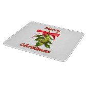 Frohe Weihnachtsmistel Schneidebrett (Ecke)