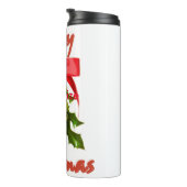 Frohe Weihnachtsmistel Thermosbecher (Nach rechts gedreht)