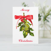 Frohe Weihnachtsmistletoe Einladung (Stehend Vorderseite)