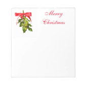 Frohe Weihnachtsmistletoe Notizblock (Vorderseite)