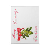 Frohe Weihnachtsmistletoe Notizblock (Rotiert)