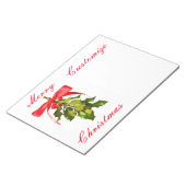 Frohe Weihnachtsmistletoe Notizblock (angewinkelt)