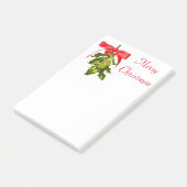 Frohe Weihnachtsmistletoe Post-it Klebezettel (angewinkelt)