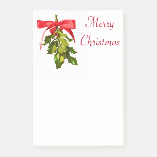 Frohe Weihnachtsmistletoe Post-it Klebezettel (Vorderseite)