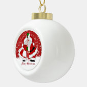 Frohe Weihnachtsmistletoe Santa Ball Ornament (Rechts)