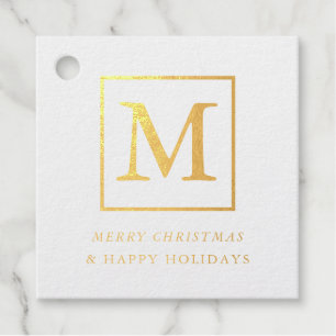 Frohe Weihnachtsmonogramm Geschenkanhänger