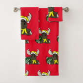 Frohe Weihnachtsmoose Badhandtuch Set (Insitu)