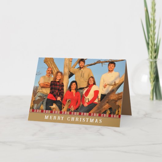 Frohe Weihnachtsmoose Feiertagskarte (Vorderseite)