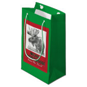 Frohe Weihnachtsmoose Kleine Geschenktüte (Vorderseite Schrägansicht)