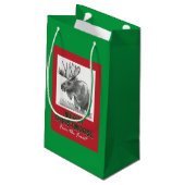 Frohe Weihnachtsmoose Kleine Geschenktüte (Rückseite Schrägansicht)