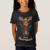 Frohe Weihnachtsmoose Xmas Tree Light T-Shirt (Vorderseite)