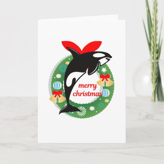 Frohe Weihnachtsmörder Feiertagskarte (Vorderseite)