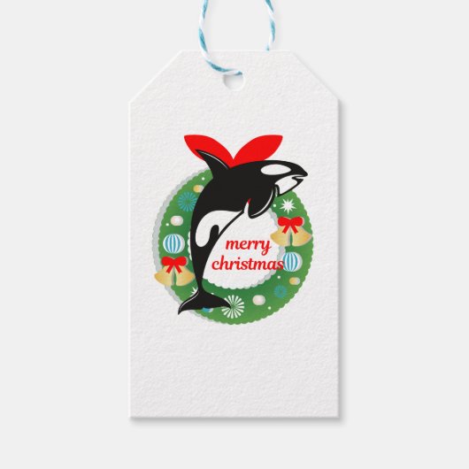 Frohe Weihnachtsmörder Geschenkanhänger (Vorderseite)