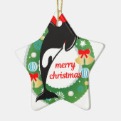 Frohe Weihnachtsmörder Keramik Ornament (Links)