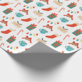 Frohe Weihnachtsmotive Geschenkpapier (Ecke)
