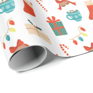 Frohe Weihnachtsmotive Geschenkpapier