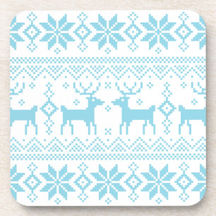 Frohe Weihnachtsmuster 1 Getränkeuntersetzer