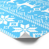 Frohe Weihnachtsmuster 1 Poster (Ecke)