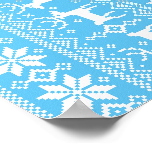 Frohe Weihnachtsmuster 1 Poster (Ecke)