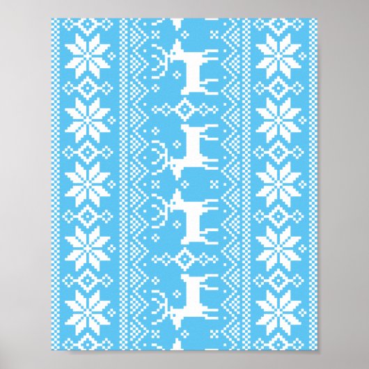 Frohe Weihnachtsmuster 1 Poster (Vorne)