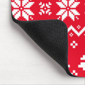 Frohe Weihnachtsmuster 4 Mousepad (Ecke)