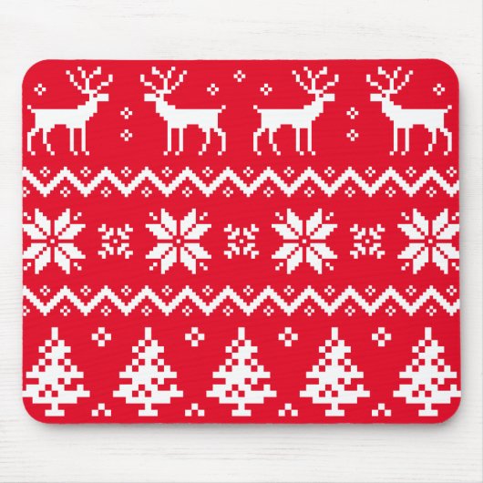 Frohe Weihnachtsmuster 4 Mousepad (Vorne)