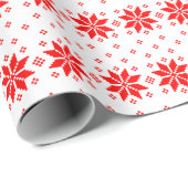 Frohe Weihnachtsmuster 5 Geschenkpapier (Rolleneckpunkt)