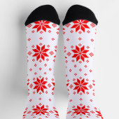 Frohe Weihnachtsmuster 5 Socken (Oben)