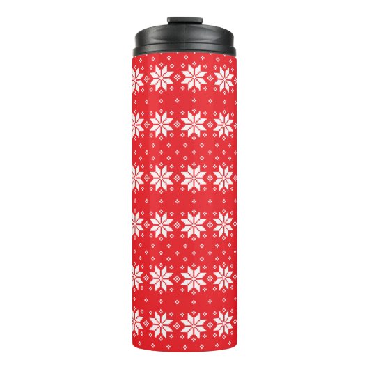 Frohe Weihnachtsmuster 5 Thermosbecher (Vorderseite)