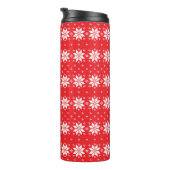 Frohe Weihnachtsmuster 5 Thermosbecher (Nach rechts gedreht)