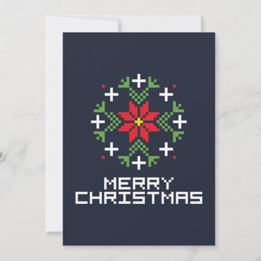 Frohe Weihnachtsmuster 6 Einladung (Vorderseite)