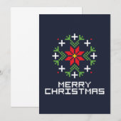 Frohe Weihnachtsmuster 6 Einladung (Vorne/Hinten)