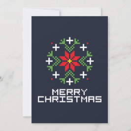 Frohe Weihnachtsmuster 6 Einladung