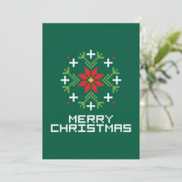 Frohe Weihnachtsmuster 6 Feiertagskarte