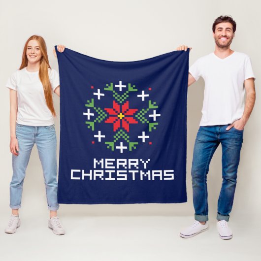 Frohe Weihnachtsmuster 6 Fleecedecke (Beispiel)