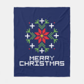 Frohe Weihnachtsmuster 6 Fleecedecke (Vorderseite)