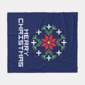 Frohe Weihnachtsmuster 6 Fleecedecke (Vorderseite (Horizontal))