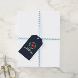 Frohe Weihnachtsmuster 6 Geschenkanhänger