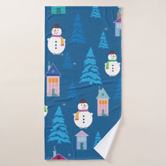 Frohe Weihnachtsmuster Badehandtuch (Badehandtuch)